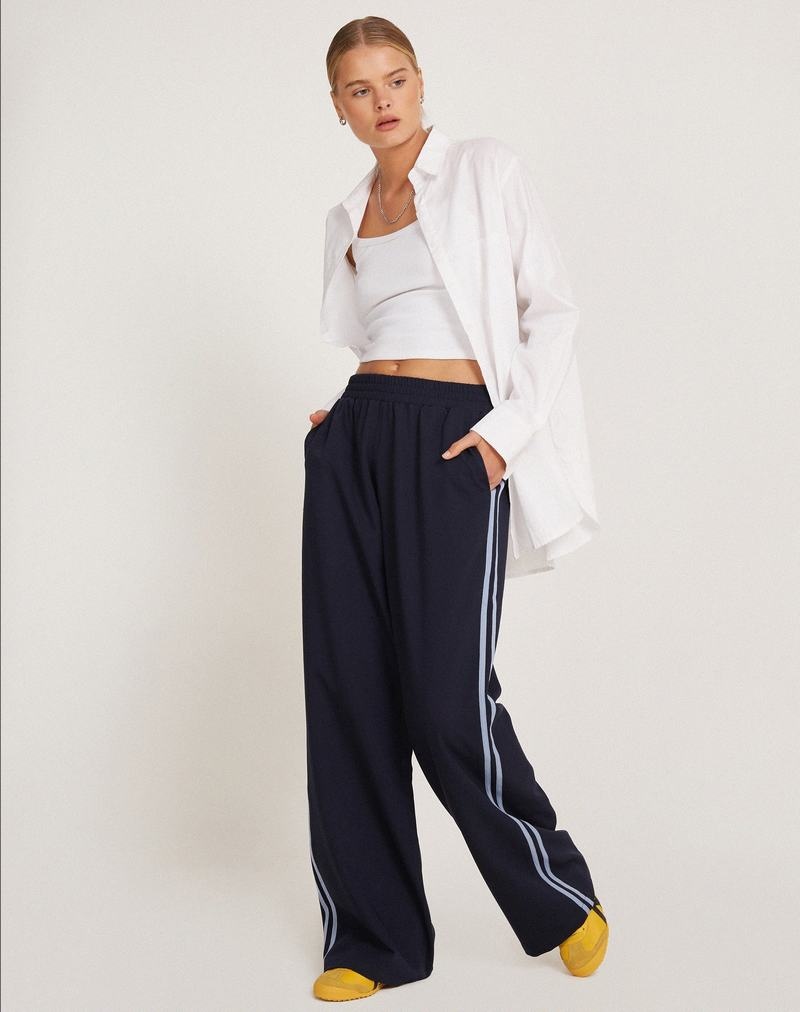 Motel Rocks Bennett Trouser Naisten Jogger Housut Laivastonsininen | YAC3613RO