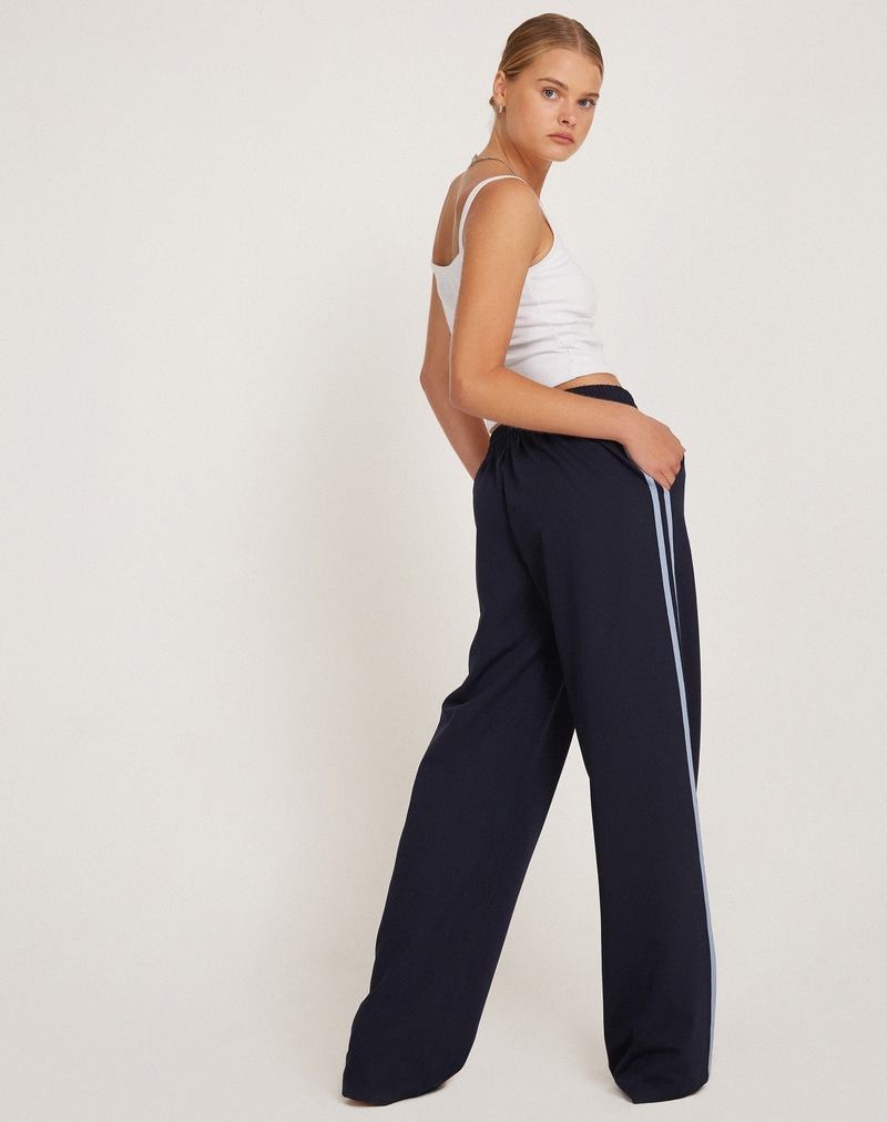 Motel Rocks Bennett Trouser Naisten Jogger Housut Laivastonsininen | YAC3613RO