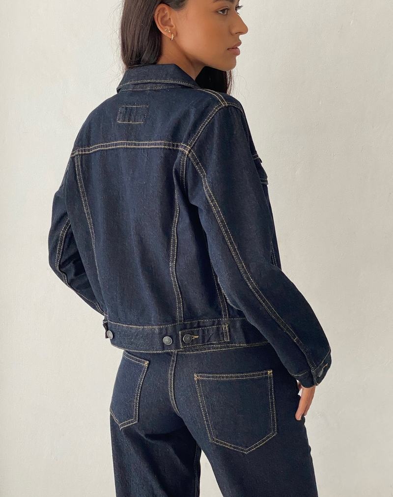 Motel Rocks Fitted Naisten Denim Takit Tummansininen | IAU8328KR