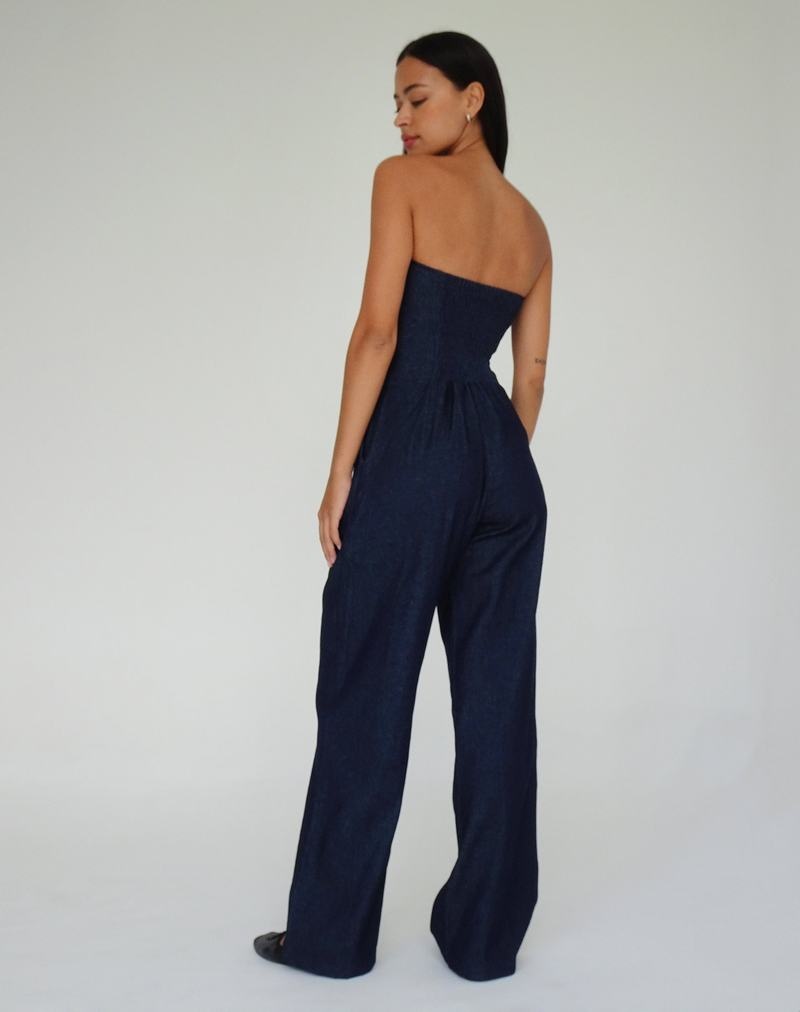 Motel Rocks Kyaria Naisten Jumpsuit Tummansininen | RTJ2244PC