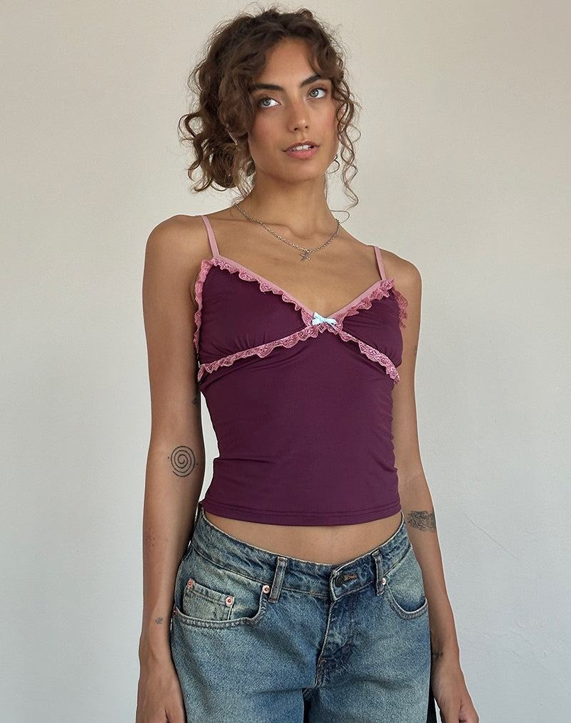 Motel Rocks Marjorie Strappy Naisten Liivi Violetit | LQW6627TG