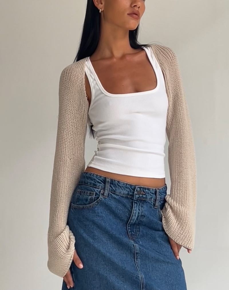 Motel Rocks Nobila Shrug Naisten Puserot Beige | LNY2978HU