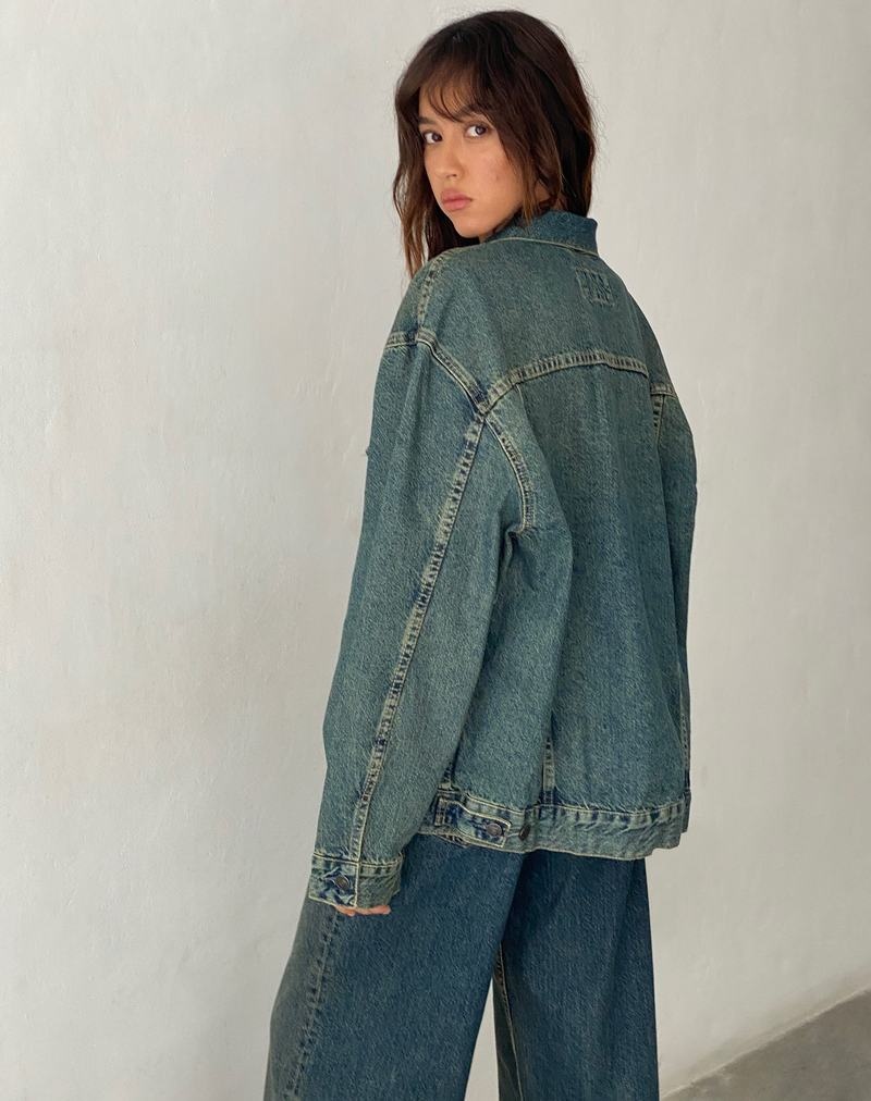 Motel Rocks Oversized Naisten Denim Takit Ruskea Sininen | WYB807BV